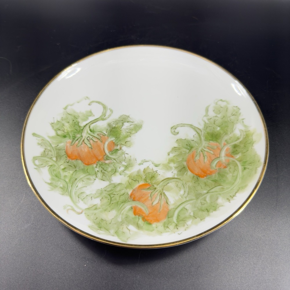 Antique Hand Painted Fine Porcelain Plate Fresh Tomato Pattern Signed J Lyons 8"